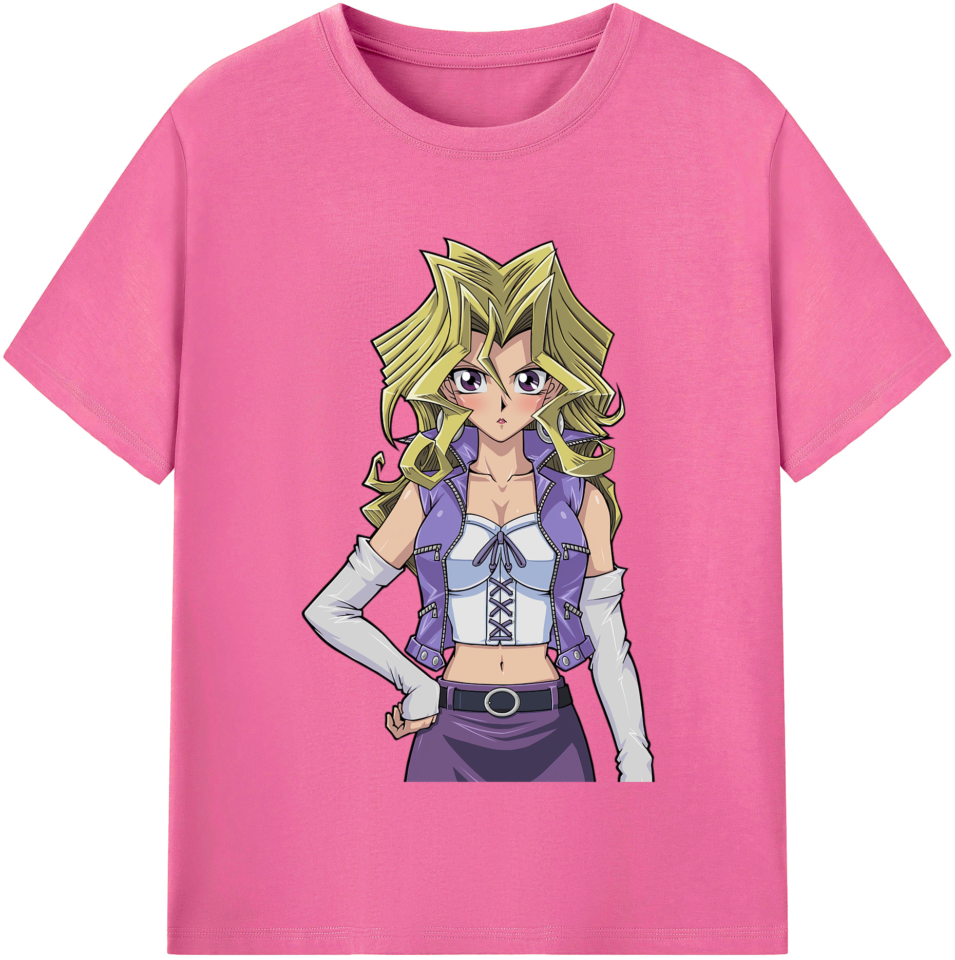 （画像用） 遊☆戯☆王 Yu-Gi-Oh! レディースカジュアルプリントTシャツ（綿100％）